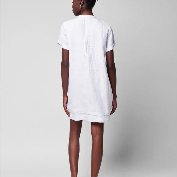 Faherty Crisp White Mini Dress - Picture 4 of 8